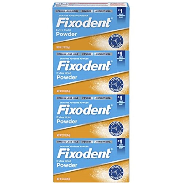 Fixodent Extra Hold Denture Adhesive Powder, 2.7 Ounce (Pack of 4) | Long-Lasting Secure Fit