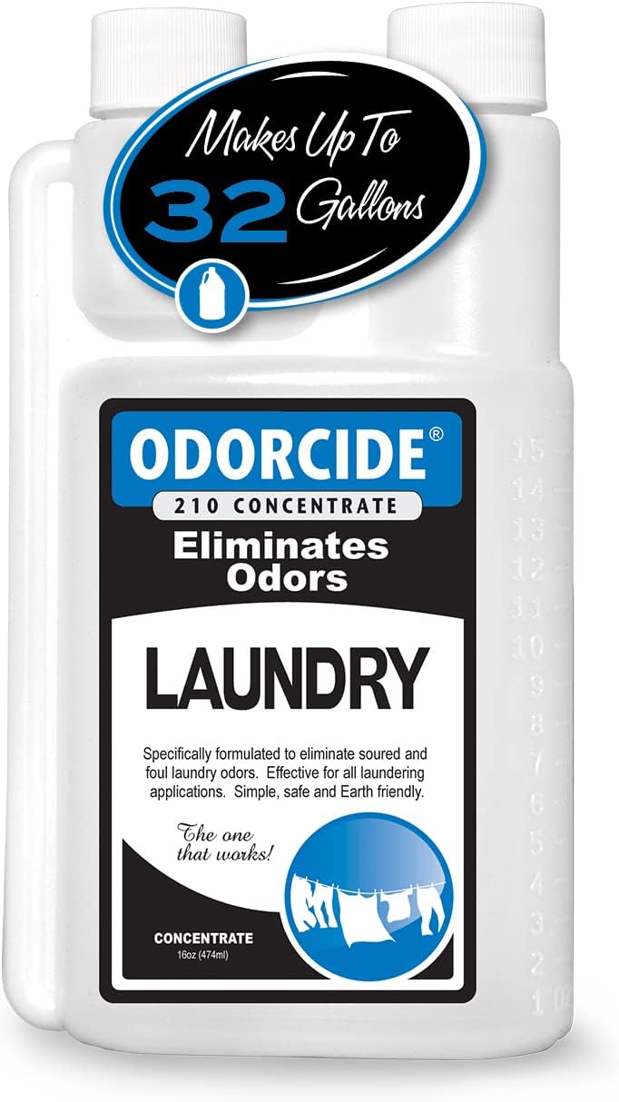 Odorcide Fresh Linen Laundry Odor Eliminator | Neutralizes Smoke, Sweat & Pet Odors | Concentrated, Non-Enzymatic Formula (16oz)
