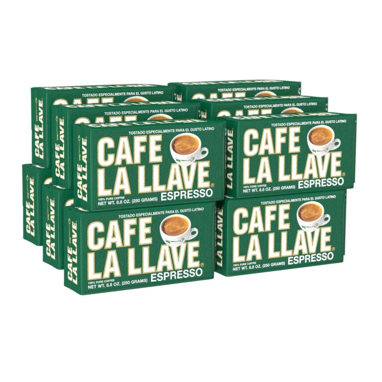 Cafe La Llave Dark Roast Ground Espresso Coffee, 12-Pack – Bold Cuban-Style Blend for Moka Pot & Drip
