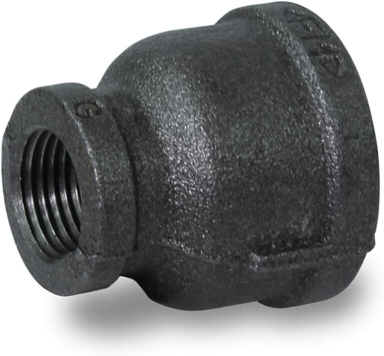 SUPPLY GIANT CNSD4004 2 x 3/4″ Black Malleable Iron Reducing Coupling for Pipe Connections