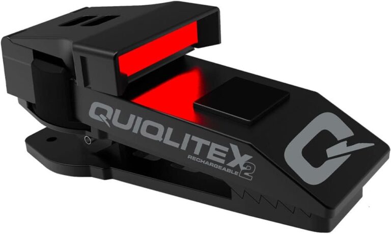 QUIQLITEX2 Tactical LED Pocket Light | 20-200 Lumens, USB Rechargeable, Hands-Free Aluminum Flashlight