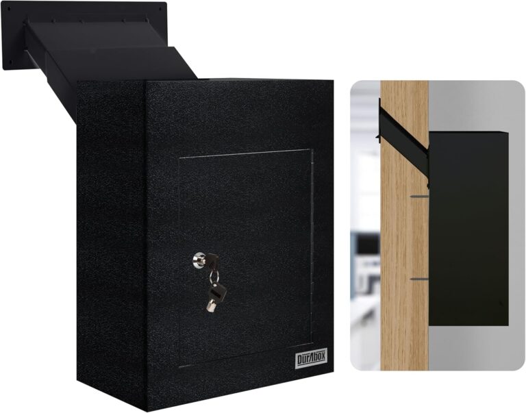 Durabox D700 Through-The-Wall Drop Box Safe: Heavy Duty Steel Mailbox for Secure Mail, Cash & Package Receiving