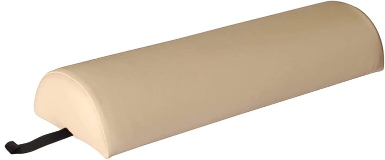 Therapist’s Choice® 9″ X-Large Half Round Pillow | Massage Bolster Cushion for Yoga, Support & Comfort (Creme)