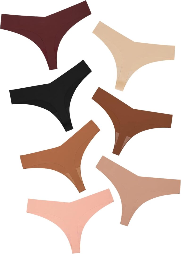 DEANGELMON Seamless Thongs for Women – No Show Comfortable Underwear Multiple Pack