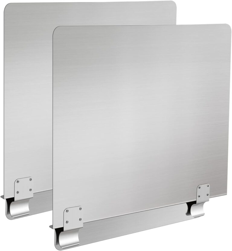 SDSNTE Stainless Steel Commercial Deep Fryer Splash Guard – Universal Fit, Pack of 2, Stops Oil Splatter