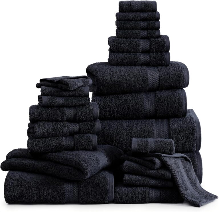 Lane Linen 24-Piece Bath Towel Set | 100% Cotton, Absorbent & Quick-Drying Towels for Bathroom & Housewarming