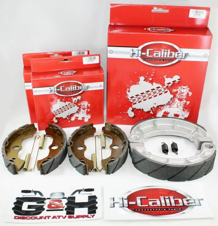 QUALITY Grooved Front & Rear Brake Shoes + Springs SET for Honda 1998-2004 TRX450 S ES Foreman ATV