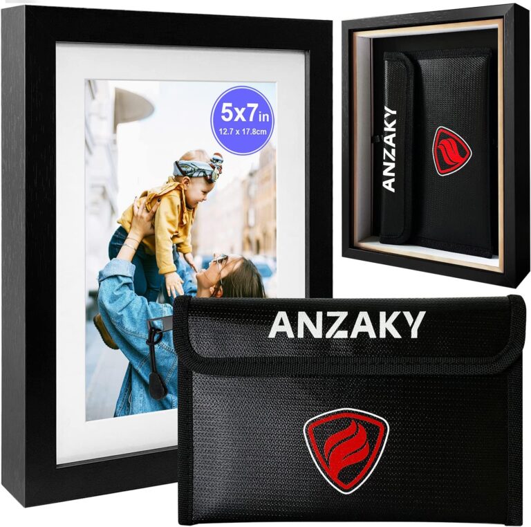 ANZAKY Photo Frame Diversion Safe with Fireproof Money Bag | Hidden Compartment for Cash & Valuables | 5×7 Home Security Box