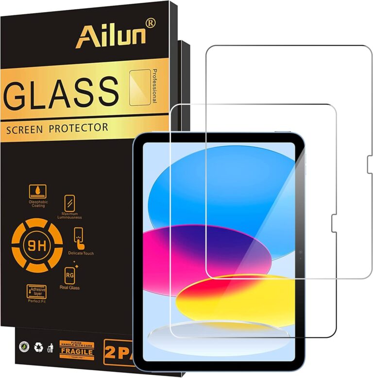 Ailun Tempered Glass Screen Protector for iPad 11th/10th Gen (2025/2022) – 2 Pack, Face ID & Apple Pencil Compatible, Case Friendly
