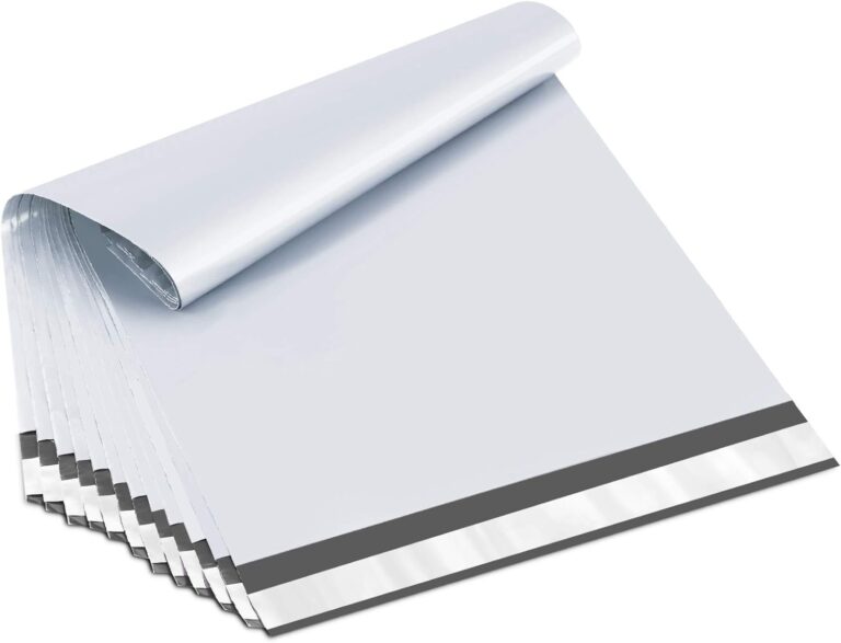 UCGOU 14×17 White Poly Mailers (100 Pcs) | Self-Sealing Shipping Bags for Clothes & Packages