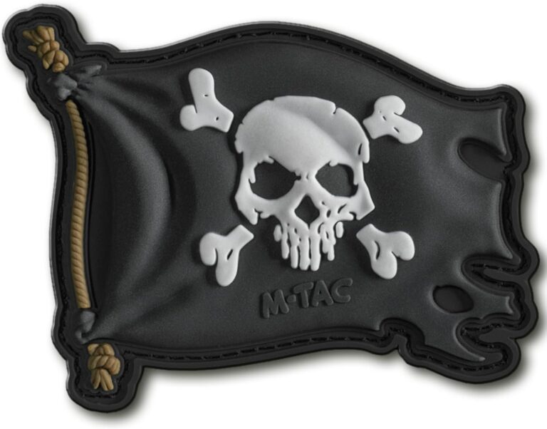 M-Tac Jolly Roger Pirate Flag PVC Patch | Tactical Morale Patch for Vest, Backpack & Hat