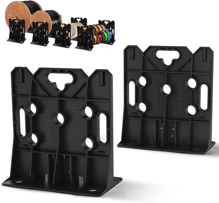 Heavy-Duty Wire Spool Rack & Dispenser – 1 Pair, Holds 34″ Spools, 330LB Capacity | Multi-Purpose Cable Caddy (Black)