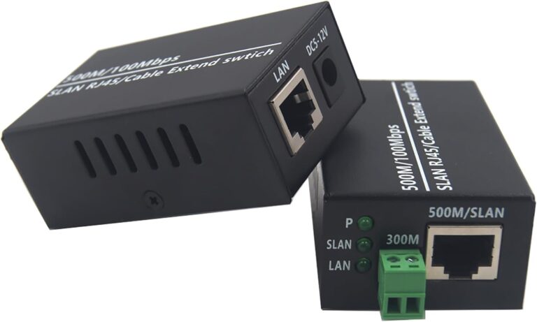 IP Ethernet Extender 2 Pack: Extend Network up to 500M Over Cat5/6 Cable for HD IP Cameras