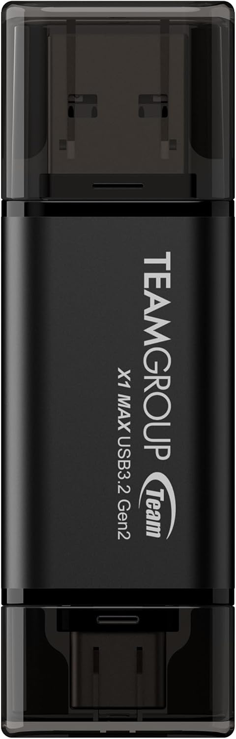 TEAMGROUP X1 MAX 256GB USB 3.2 Flash Drive: 1000MB/s Dual Interface for Phone, Tablet & PC