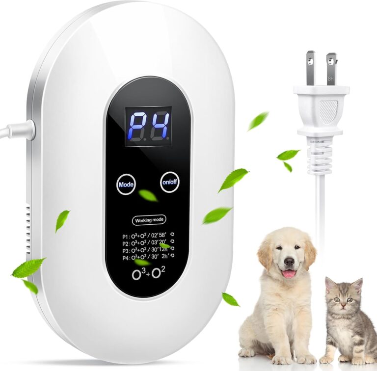 Ozone Odor Eliminator & Air Purifier – 99% Strong Odor Removal for Litter, Pets, Smoke, Formaldehyde | Plug-in Ionizer
