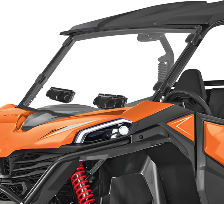 StarknightMT Vented Zforce Windshield: Heavy Duty PC Clear for 2023-2026 CFmoto ZForce 950/800 Trail & Sport