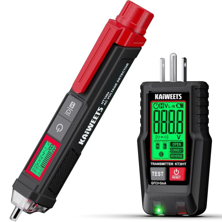 KAIWEETS Electrical Test Kit: Non-Contact Voltage Tester & GFCI Outlet Tester with LCD for Electricians & DIY