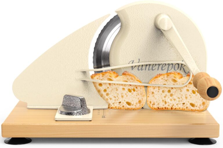 Vanerepok Manual Bread Slicer: Adjustable Hand Crank Slicer for Perfect Homemade & Sourdough Bread
